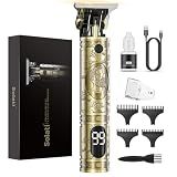 Solati Hair Clippers for Men, Professional Hair Trimmer Zero Gapped T-Blade Trimmer Cordless Rechargeable Edgers Clippers Electric Beard Trimmer Shaver Hair Cutting Kit with LCD Display Gifts for Men