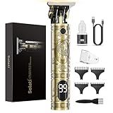 Solati Hair Clippers for Men, Professional Hair Trimmer Zero Gapped T-Blade Trimmer Cordless Rechargeable Edgers Clippers Electric Beard Trimmer Shaver Hair Cutting Kit with LCD Display Gifts for Men