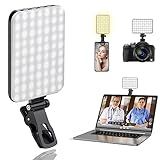 ALTSON 60 LED Portable Selfie Light Video Conference Lighting with Clip & Camera Tripod Adapter Rechargeable 2200mAh CRI 97+, 3 Light Modes for Phone iPhone Webcam Laptop Photo Makeup