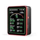 Air Quality Monitor,15-in-1 Smart Air Quality Tester with PM, CO2, CO, TVOC, HCHO, PM, AQI, Temperature & Humidity, Timer, Real Time Display, Battery Powered, for Home & Office (Black)