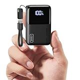 INIU Portable Charger, Ultra Mini 10000mAh 45W Fast Charging with Detachable Cable, Flight-Safe Travel USB C Power Bank External Phone Battery Pack for Xiaomi iPhone 17 16 Samsung S26 Google iPad etc