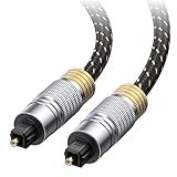 Cable Matters Premium Optical Audio Cable, Toslink Cable, 6ft