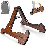 CAHAYA Guitar Stand Wooden Portable: Guitar Holder Universal Foldable A-Frame Guitar Stands Floor for Acoustic Electric Guitar Bass Ukulele, CY00364-1