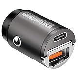 Car and Driver USB-C Fast-Charging Car Adapter, Cigarette-Lighter Adapter with Dual USB-C and USB-A Car Charger, 30 Watts, 4.5A, Compatible with Galaxy and iPhone 16/15/14/13/12