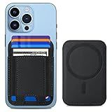 Upgraded for Magsafe Wallet, Strongest Magnetic Wallet, for iPhone Magsafe Walle t with 2 Card Slots, Magnetic Card Holder for iPhone 16/15/14/13/12 Series, Vegan Leather, Fit 7 Cards, Black