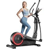 UMAY Elliptical Exercise Machine with 16 Levels Resistance, Hyper-Silent Magnetic Elliptical Machine for Home with 15.5" Stride & Heart Rate Grips and LCD Monitor, 400LBS Weight Capacity