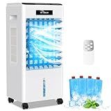 Portable Air Conditioners, 3-IN-1 Evaporative Swamp Air Cooler 8L, Windowless Portable AC with Remote, Fast Cooling, 7H Timer, Oscillation 90°, 3 Modes Air Conditioner Portable for bedroom, office