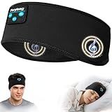 Perytong Sleep Headphones Bluetooth 5.4 Headband, Wireless Sleep Headphones with Ultra-Thin HD Stereo Speakers for Side Sleepers, Soft & Sweat Resistant Sport Headband for Yoga Travel Workout