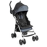 Ingenuity 3D Mini Convenience Stroller – Lightweight Stroller with Compact Fold, Multi-Position Recline, Canopy with Pop Out Sun Visor – Umbrella Stroller for Travel and More, Slate Grey
