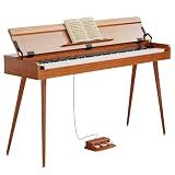 KUMENG Digital Piano 88 Key Weighted Keyboard,Full-Size Desk Progressive Hammer-Action Electric Piano For Beginners, With Sheet Music Stand, Pedal,Power Adapter, Headphone Mode, Usb-Midi