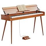 KUMENG Digital Piano 88 Key Weighted Keyboard,Full-Size Desk Progressive Hammer-Action Electric Piano For Beginners, With Sheet Music Stand, Pedal,Power Adapter, Headphone Mode, Usb-Midi