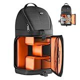 Neewer Professional Camera Case Sling Backpack for Nikon Canon Sony and Other DSLR Cameras and Lens,Tripod,Other Accessories,Durable Waterproof and Tear Proof Bag with Padded Dividers(Orange Interior)