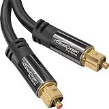 KabelDirekt – Optical Audio TOSLINK Cable – 10ft – Soundbar