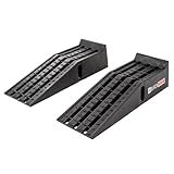 Black Widow Plastic Car Service Ramps - Lifts Vehicles 6.25" H for Maintenance or Oil Changes - Each Ramp is 12" W and 10,000 lbs. Capacity Per Pair-Pack of Two