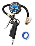 AstroAI Digital Tire Pressure Gauge with Inflator 3-250 PSI Fits 1/4" NPT