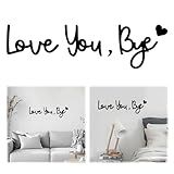 Love You Bye Wood Sign Home Decor,Above Door Topper Decoration,Boho Decor for Window Wall Express Love and Warm for Your Family Lovers,Wall Art Gift Hallway Entryway Door Decorations for House Office