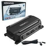 KENWOOD KAC-M5001 Compact Car/Marine Monoblock Class D Amplifier, 600W, IP67/IP66 Waterproof & Dustproof Subwoofer Amp, Speaker Level Input, Signal Sensing Turn-On, Wired Level Control