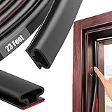 Black Rubber Weather Stripping Door Seal Strip, D Shape Door Weather Seal Strip, Self-Adhesive Soundproofing Frame Insulation Tape for Doors Frame/Window Seal,Blocks Cold Drafts Noise