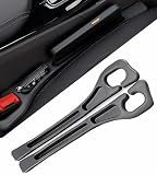 BESTKEE Car Seat Gap Filler 2 Pack, No Drop Seat Gap Plug with Dual Storage Slots, Blocks Phones Keys Coins, Flexible EVA Console Gap Filler Auto Accessories for Cars SUVs Trucks