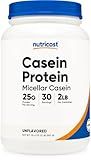 Nutricost Casein Protein Powder 2lb - Micellar Casein, Gluten Free, Non-GMO (Unflavored)