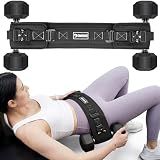 DMoose Fitness Hip Thrust Belt - Dual-Strap Glute Builder for Dumbbells, Plates, Kettlebells (Supports up to 700 lbs) - Comfortable Padded Booty Belt for Home & Gym (Black)