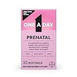 One A Day Prenatal Vitamins- Folic Acid, Iron, Omega- 3 (DHA), Pregnancy Vitamins for Women, Prenatal Multivitamin for Mom and Baby Support, Pregnancy Must Haves 30 Ct (Packaging May Vary)