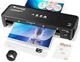 Bonsaii Laminator, 9 Inch 4 in-1 Thermal Laminator Machine Never Jam Technology with 40 Laminting Sheets, Paper Cutter, Corner Rounder for Home Office School Business