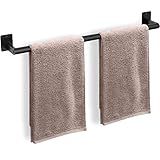 Bathroom Towel Bar, 24 Inch Towel Racks for Bathroom Wall Mounted, Heavy Duty Hand Towel Holder Organizer, Modern Home Decor Towel Rod, Matte Black Single Bar