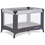 Dream On Me Nest Portable Playard , Award-Winning Lightweight Travel Playpen for Baby. Quick Fold, Mesh Sides, Foldable Mattress Pad, No-Tool Assembly, Meets ASTM/CPSC Standards -Grey