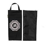 Yogalatest Yoga Sand Bag, Cotton Unfilled for Yogas, Weights and Resistance Training, Portable Fillable Weightlifting Sandbag - 7.5" X 17" (Black)