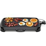 Chefman XL Electric Griddle with Removable Temperature Control, Immersible Flat Top Grill, Burger, Eggs, Pancake Griddle, Nonstick Extra Large Cooking Surface, Slide Out Drip Tray, 10 x 20 Inch