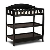 Delta Children Infant Changing Table with Pad, Ebony Black