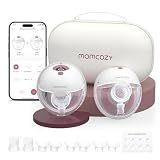 Momcozy M5 Smart APP Controlled Wearable Breast Pump, 2-Pack Cozy Red