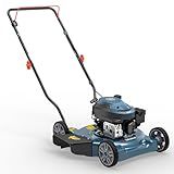 SENIX Lawn Mower, 20" 144 cc Push Mower Gas, 4-Cycle Engine Walk-Behind Push Lawn Mowers, 3 Position Height Adjustment for 1/4 Acre Small Yard Garden, cortadora de pasto