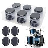CashBeat 48Pcs Drum Dampeners, Black Silicone Gel Pads, Soft Drum Silencers Mute for Snare Tom Drums Cymbals, Tone Control Damper Dampening Kit