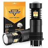 Auxbeam 3157 LED Bulbs 3157 3457 4157 Switchback Dual Color Bulbs 300% Brighter White and Amber Bulb for DRL Turn Signal Lights Parking Lights, Need Resistors to Avoid Possible Hyper Flash