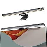 Funlicht Monitor Light Bar, Computer Monitor Lamp for Eye Caring LED Dimmable Screen Light Bar, Touch Control USB Powered Screenbar for Desk/Office/Home/Game, Silver Gray