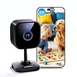 Outinput Indoor Security Camera, 2K WiFi Home Camera for Baby Monitor/Pet/Dog, Motion Detect, Night Vision, 2-Way Audio, Instant App Alerts, Cloud & Local Storage, Share to Family (Black)
