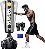 70'' Freestanding Punching Bag with Boxing Gloves Heavy Boxing Bag with Suction Cup Base for Adult Men Stand Kickboxing Bag