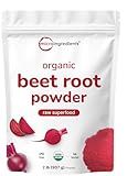 Micro Ingredients Organic Beet Root Powder, 2 Pounds | Nitric Oxide Supplement for Men & Women | Water Soluble, Highly Concentrated Raw Beet Supplement | Superfood Drink Mix | Non-GMO, Plant Based