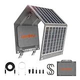 Portable Solar Panel, LUMOPAL 40W Foldable Solar Charger with USB-C PD 40W,5V USB-A QC3.0, DC18-20V Ports for Traveling Camping Backpacking Compatible with Phone iPad Power Station