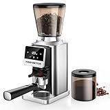 Keenstar Conical Burr Coffee Grinder, Coffee Bean Grinder with 34 Grind Settings for Home Use, Precision Timer, Touchscreen, Anti-static, Stainless Steel