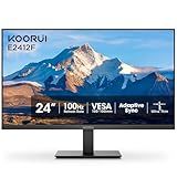 KOORUI 24-inch Computer Monitor Full HD 1920 x 1080p 100Hz VA Display 3000:1 Contrast Ratio with HDMI VGA, Three-Sided Slim Bezels, 100 x 100 mm VESA Mountable, Ergonomic Tilt, Black