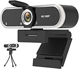 NIVEOLI Webcam 1080P with Microphone & Privacy Cover for PC/Laptop, USB Computer Camera Plug & Play with Auto Light Correction for Video Calls, Live Streaming Gaming & Online Meetings
