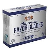 American Razor Blades by The Shave Factory - Super Sharp Double Edge Razor Blades, New Value Pack (100)