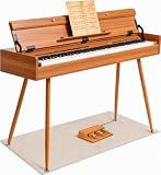 UISCOM 88 Key Weighted Home Digital Piano,Wooden Desk Keyboard,Triple-Pedal