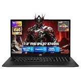 NIMO 17.3" Gaming-Laptop, AMD Ryzen 7 8745HS (Up to 4.9GHz Beat R9 7940HS) 32GB RAM 1TB SSD Radeon 780M, USB 4.0 FHD PC for AI Multitasking & Remote Video Creators Streaming 2-Yr Warranty