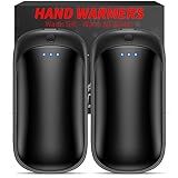 Lerat 2 Pack Hand Warmers Rechargeable, Portable Electric Handwarmers Reusable, Smart Heating UL Certified, Outdoor/Indoor/Warm Gifts for Christmas Men Women Kids (Black&Black*2)