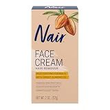 Nair Moisturizing Facial Hair Removal Cream, Sweet Almond Oil, 2 Oz Bottle