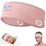 Sleep Headphones Bluetooth 5.4 Headband, Wireless Sleeping Headphones for Side Sleepers, Ultra-Thin HD Stereo Speakers, Over-Ear Headphones Sports Headband Sleep Mask for Sleeping Travel Airplane